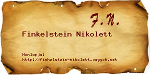 Finkelstein Nikolett névjegykártya